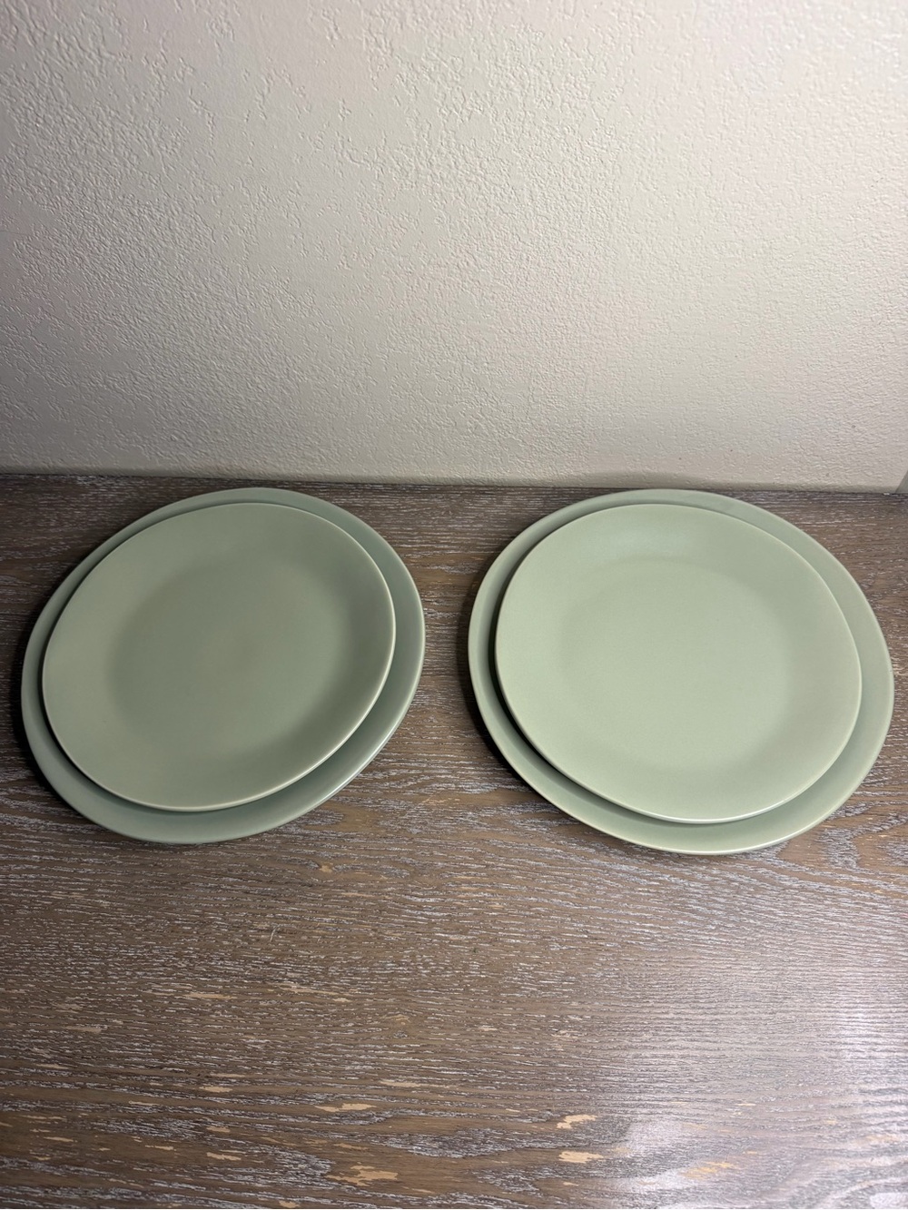 2-pack 10" Stoneware Aralia Dinner Plates - Threshold (Green) & 2 salad plates